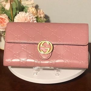 EUC GUCCI Guccissima GG Leather Long Wallet